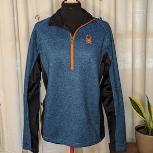 Spyder blue quarter zip sweater Medium